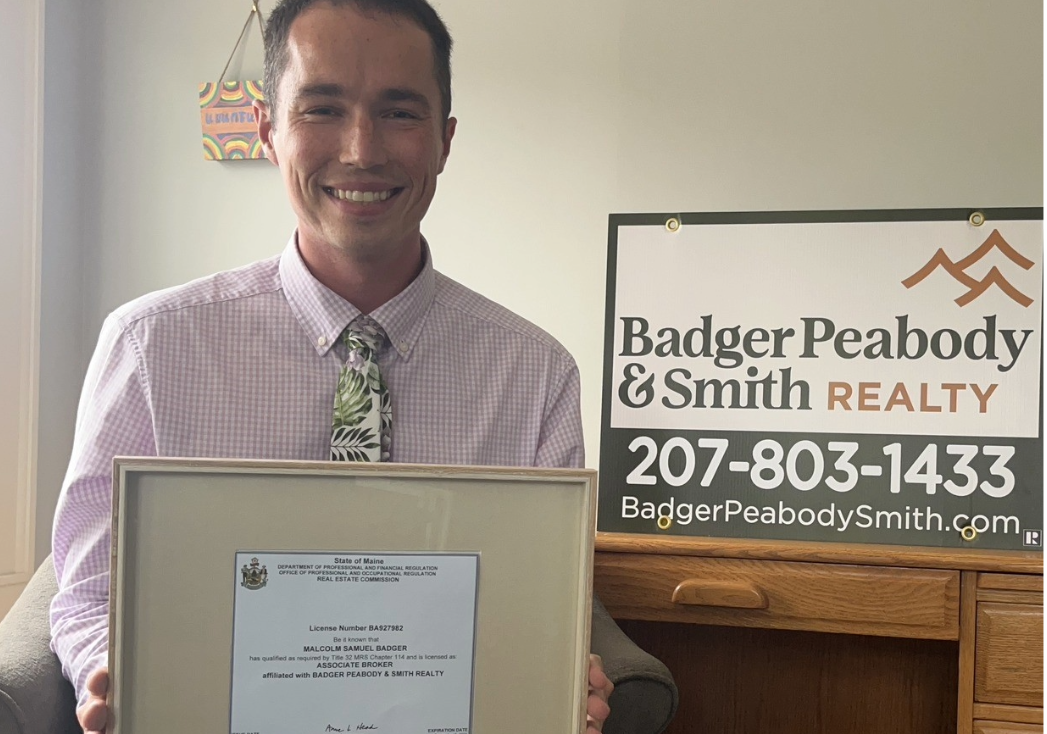 Malcolm S. Badger Earns Maine Real Estate License